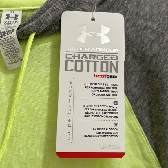 Under Armour gray and lime green hoodie ( sz s) - Picture 3 of 8